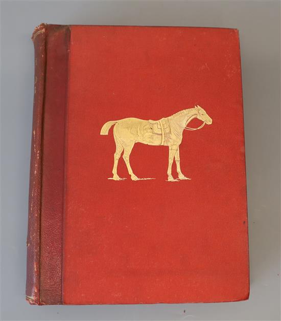 Taunton, Thomas Henry - Portraits of Celebrated Racehorses of the Past and Present, 4 vols, qto, half morocco gilt, worn, London 1887-8